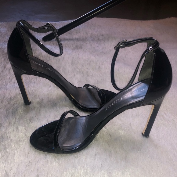 Stuart Weitzman Nudistsong Sandal Black Patent - Picture 3 of 14